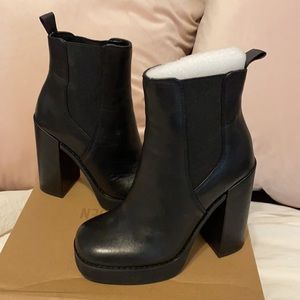COPY - Steve Madden triple black leather booties